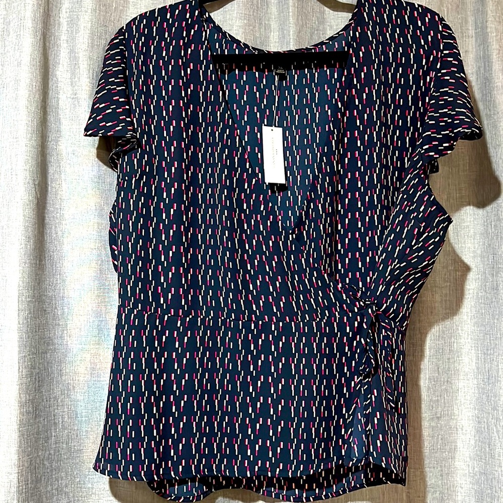 XL blue multicolored Banana Republic blouse